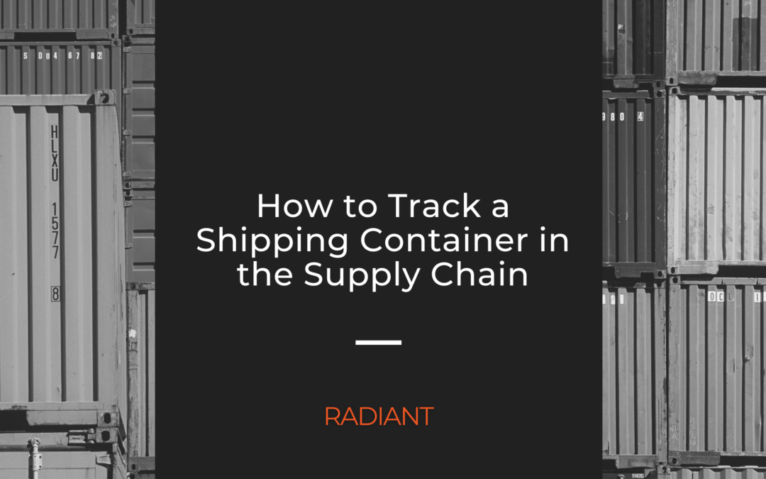 Container Tracking - Supply Chain - RTI - Returnable Transport Item - AIAG - Shipping Container Tracking - Tracking Shipping Containers