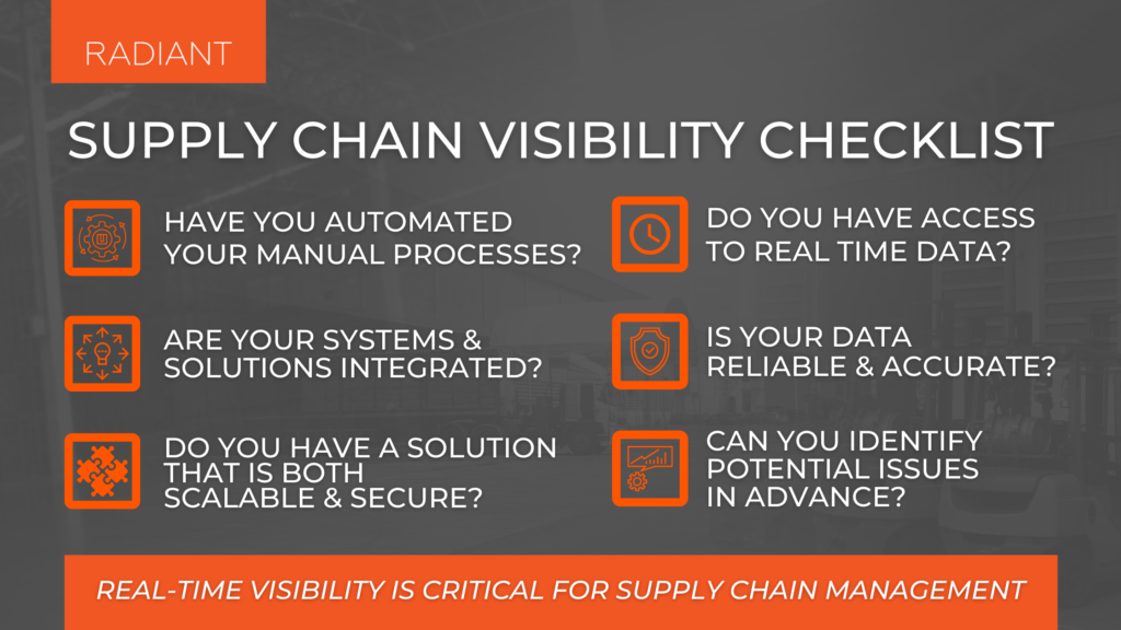 Supply Chain Visibility Checklist Image - Real Time Supply Chain Visibility - Supply Chain Visibility Solution - Supply Chain Visibility Software - Supply Chain Visibility Checklist - Supply Chain Leader - Real Time Visibility Solution - Supply Chain