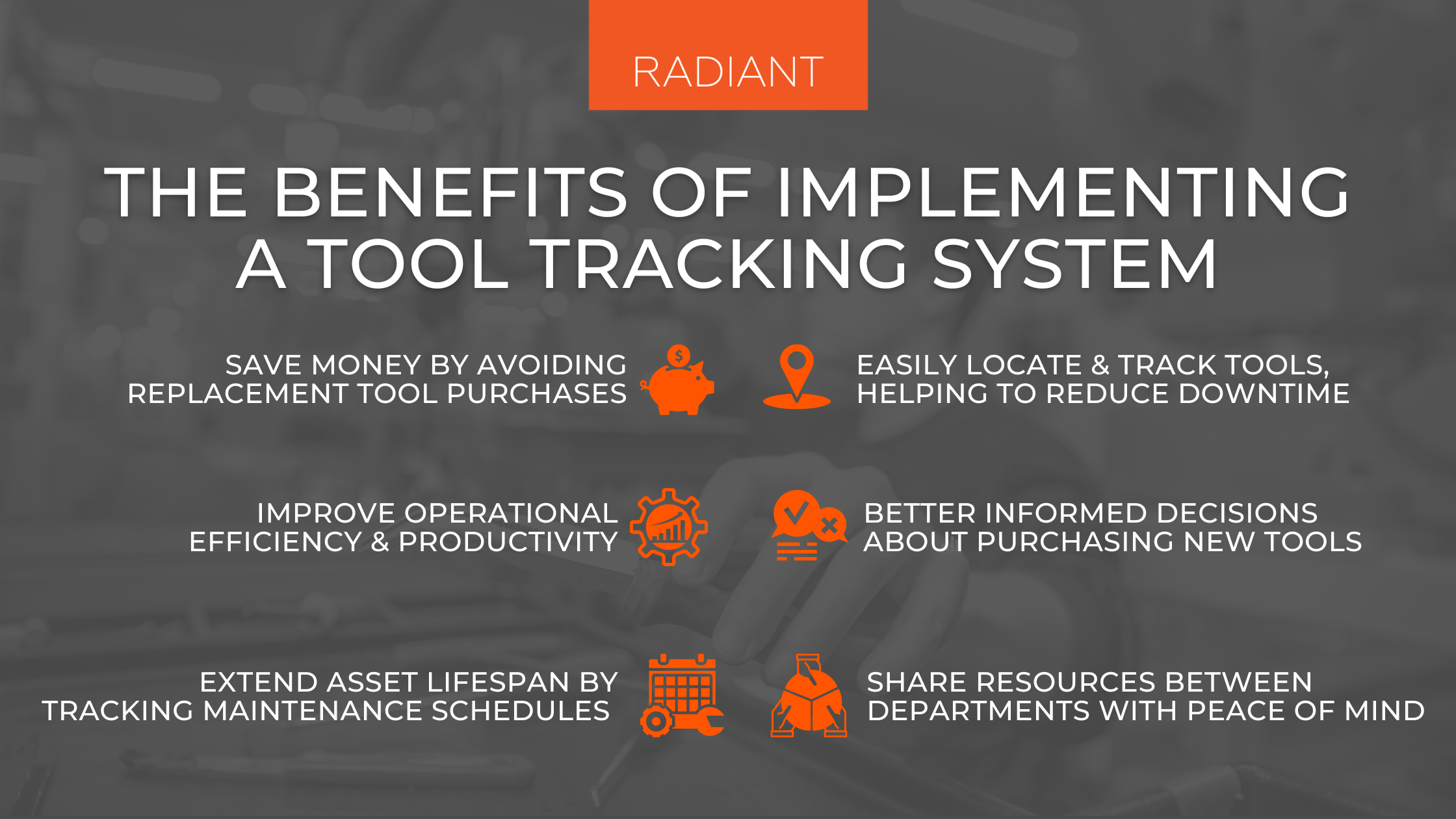 Asset Management Tool Tracking - How To Track Your Tools - Tool Inventory Tracking System - Tool Tracking System - Tool Tracking - Tool Tracking Tags - Tool Tracking Software - Hand Tool Tracking - Small Tool Tracking - Industrial Tool Tracking